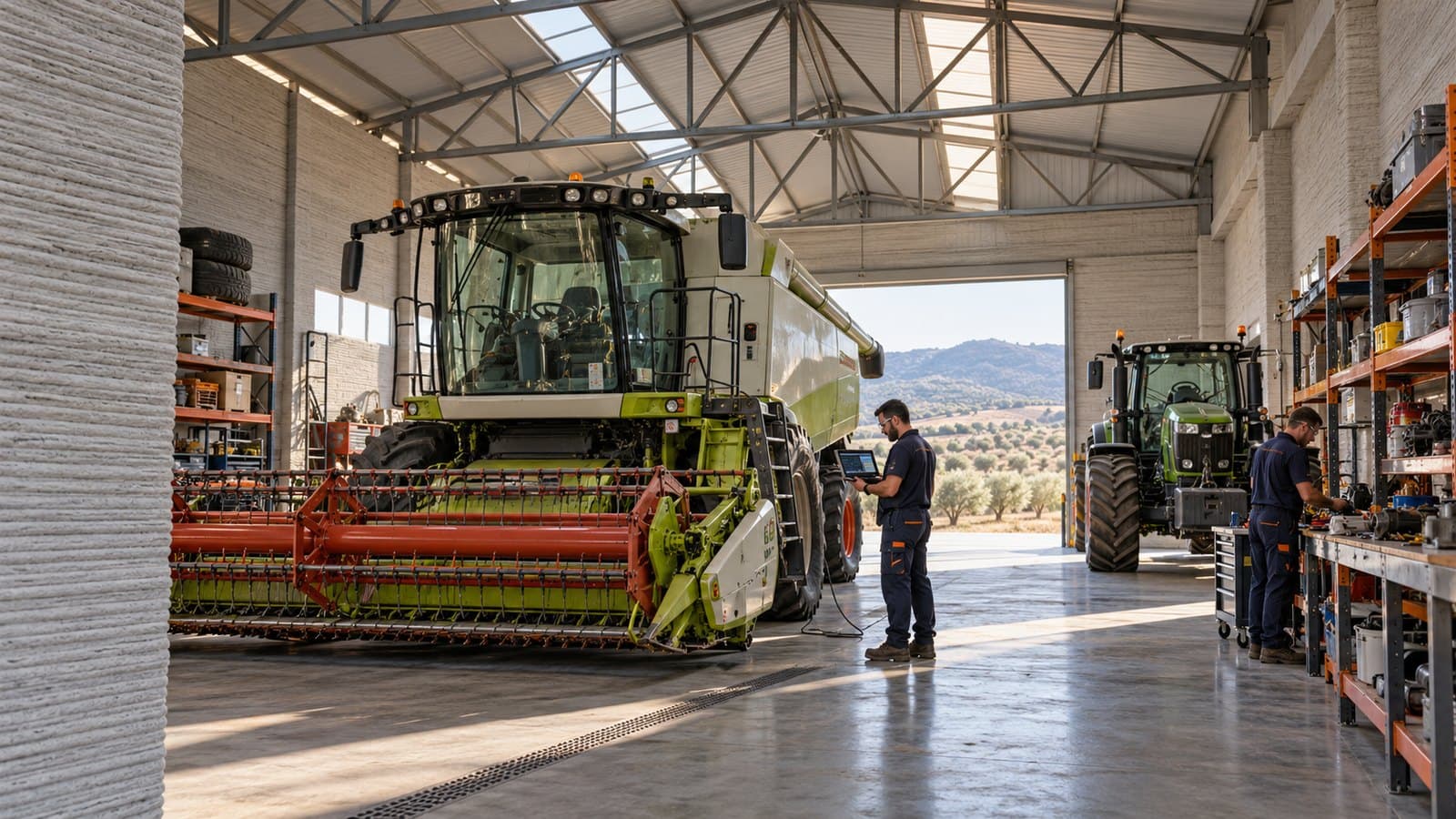 Garaje y taller agrícola — Propuesta conceptual con IA