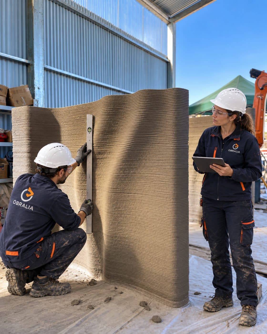 Verificación de un muro impreso en nave
